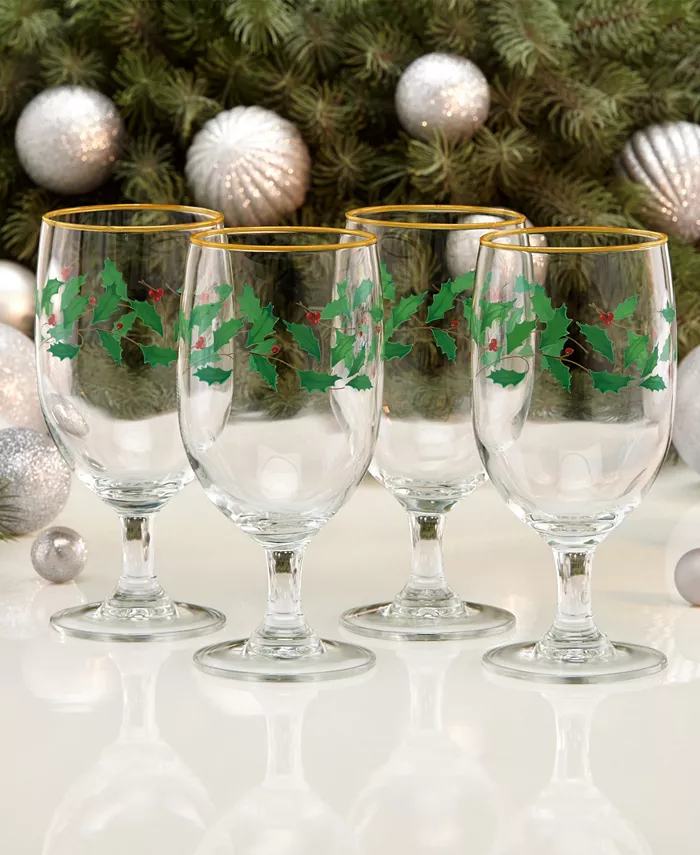 Lenox Holiday 4-piece Iced Beverage Glass Set