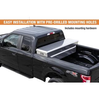 Buyers Products Company 23 in. x 27 in. x 71 in. Diamond Tread Aluminum Crossover Truck Tool Box 1709425