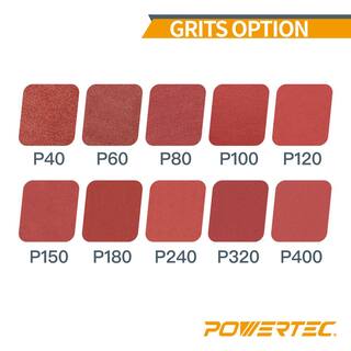 POWERTEC 4 in. x 24 in. 40-Grit Aluminum Oxide Sanding Belt Sandpaper for Belt Sander (10-Pack) 110060