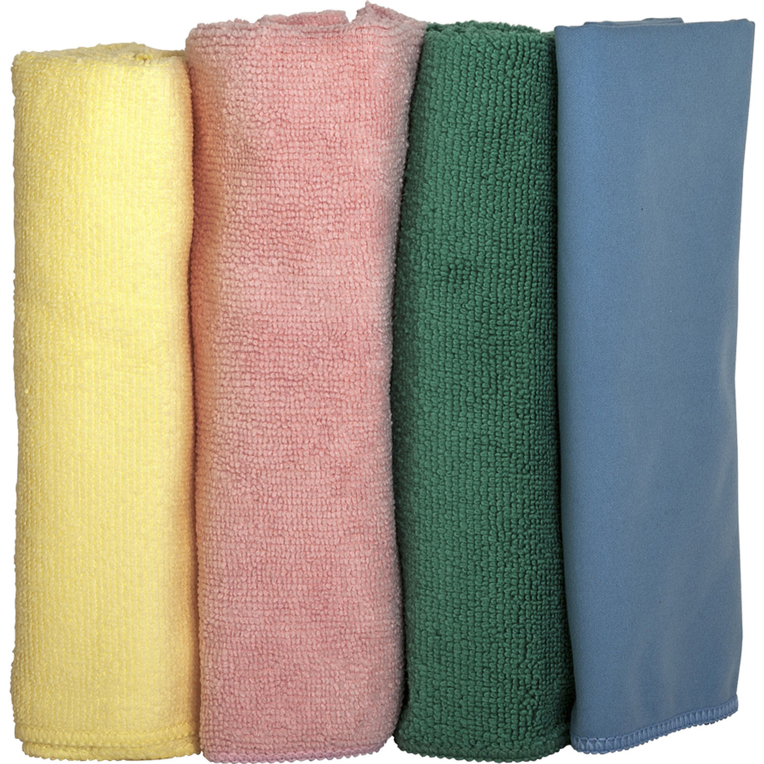 Color-coded Microfiber Cleaning Cloths by Genuine Joe GJO48261CT