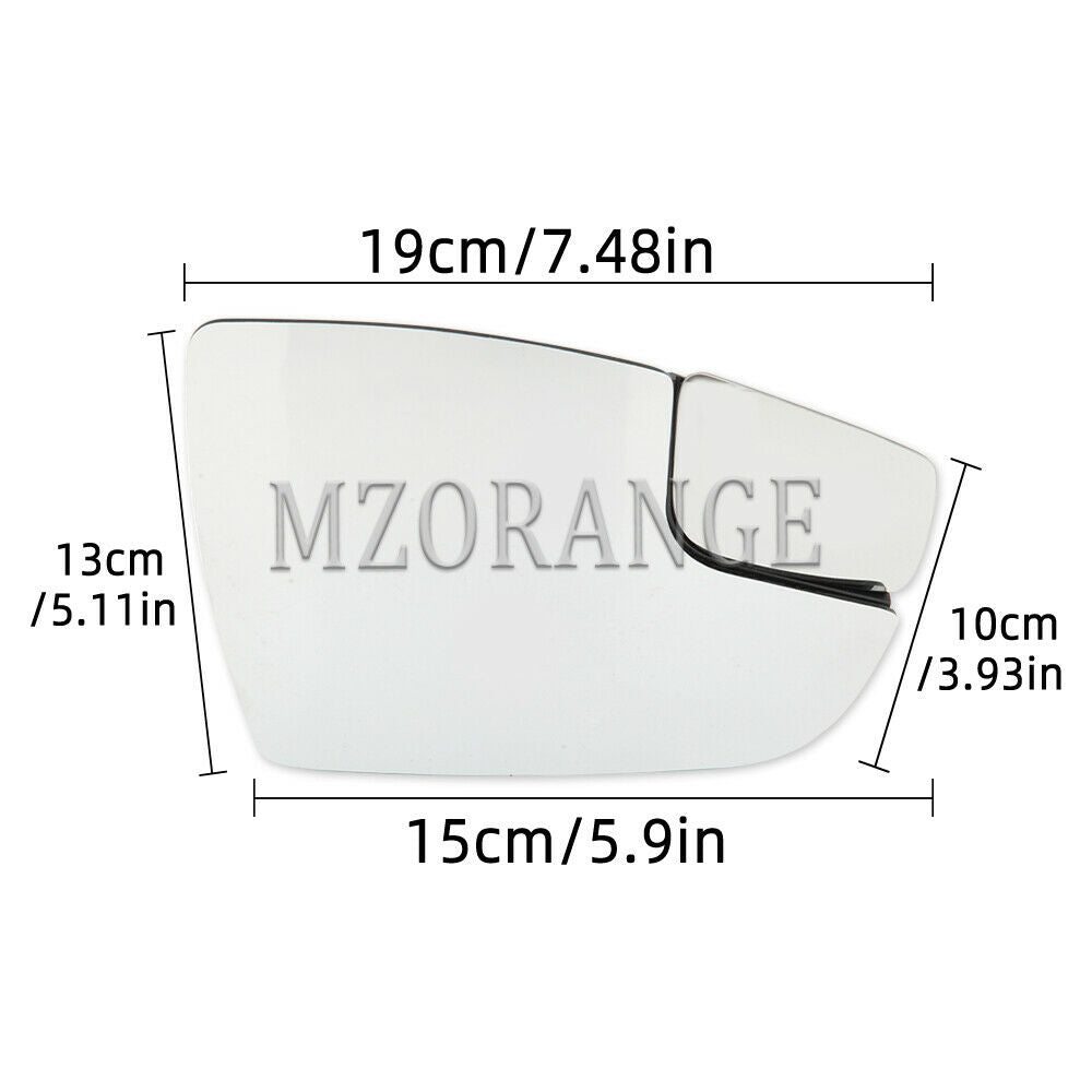 MZORANGE Right Passenger Side Rear View Mirror Glass for Ford Focus 2012 2013 2014-2018