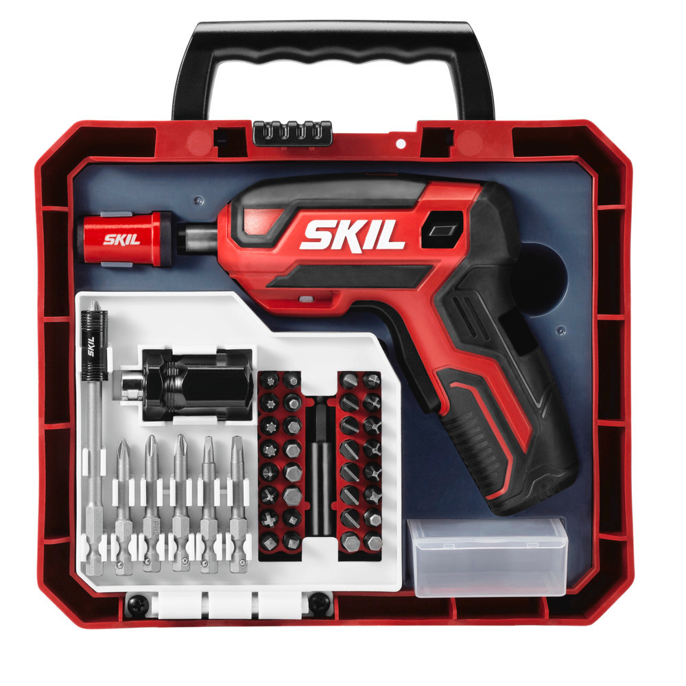 Skil 4V Screwdriver Rechargeable with 42pc Bit Kit ;