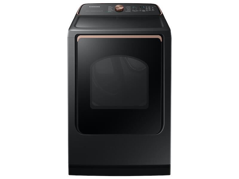 Samsung DVE55A7700V 7.4 Cu. Ft. Smart Electric Dryer With Steam Sanitize+ In Brushed Black