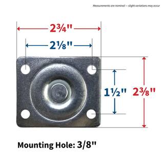 Everbilt 2 in. Gray Cast Iron Swivel Plate Caster with 150 lbs. Load Rating 4041245EB