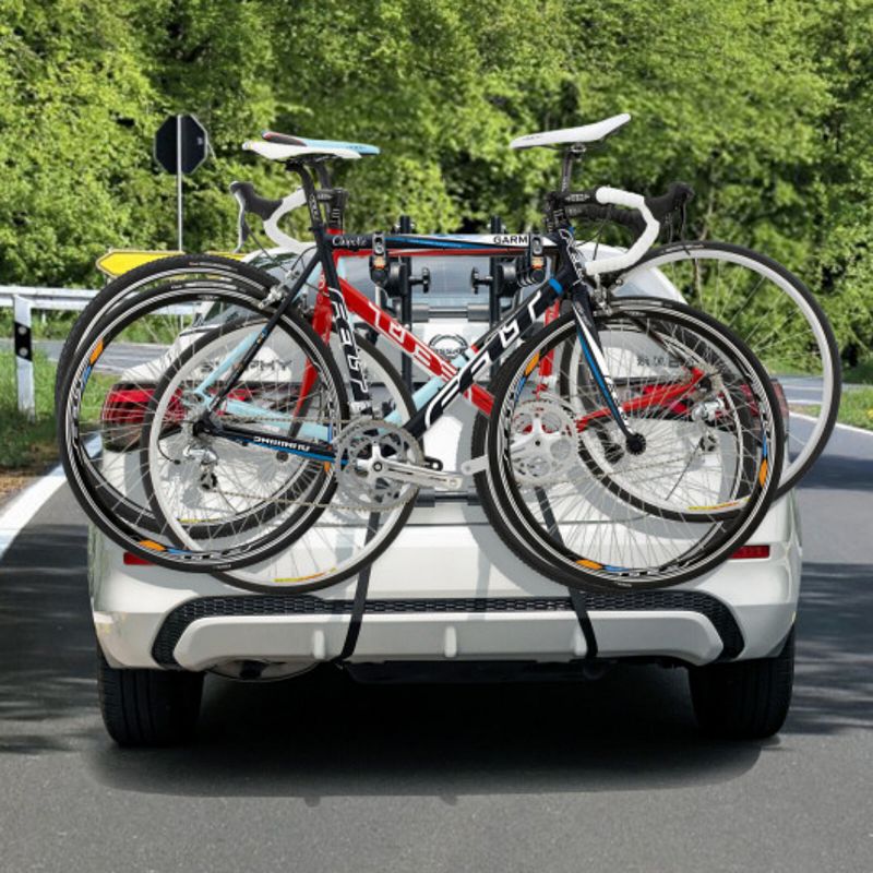 3-Bike Trunk Mounted Bike Rack for Sedan Hatchback Minivan SUV-Black