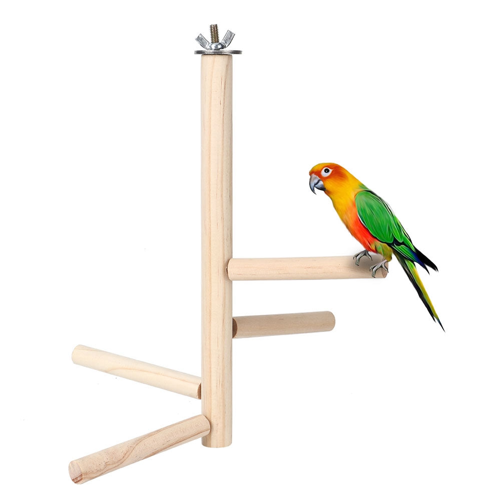 Bird Perch， With Hook  Perch， Wooden Perch Training Stands Parrots Pets Animals For Birds