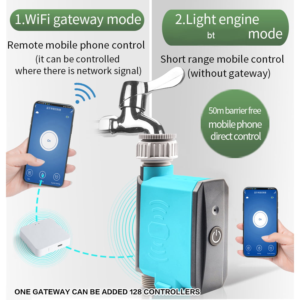 Intelligent Irrigation Controller, Smartphone Wi-fi BT  Plant Watering Timer Garden Irrigation Control Device, Watering Machine Auto Irrigation Tool