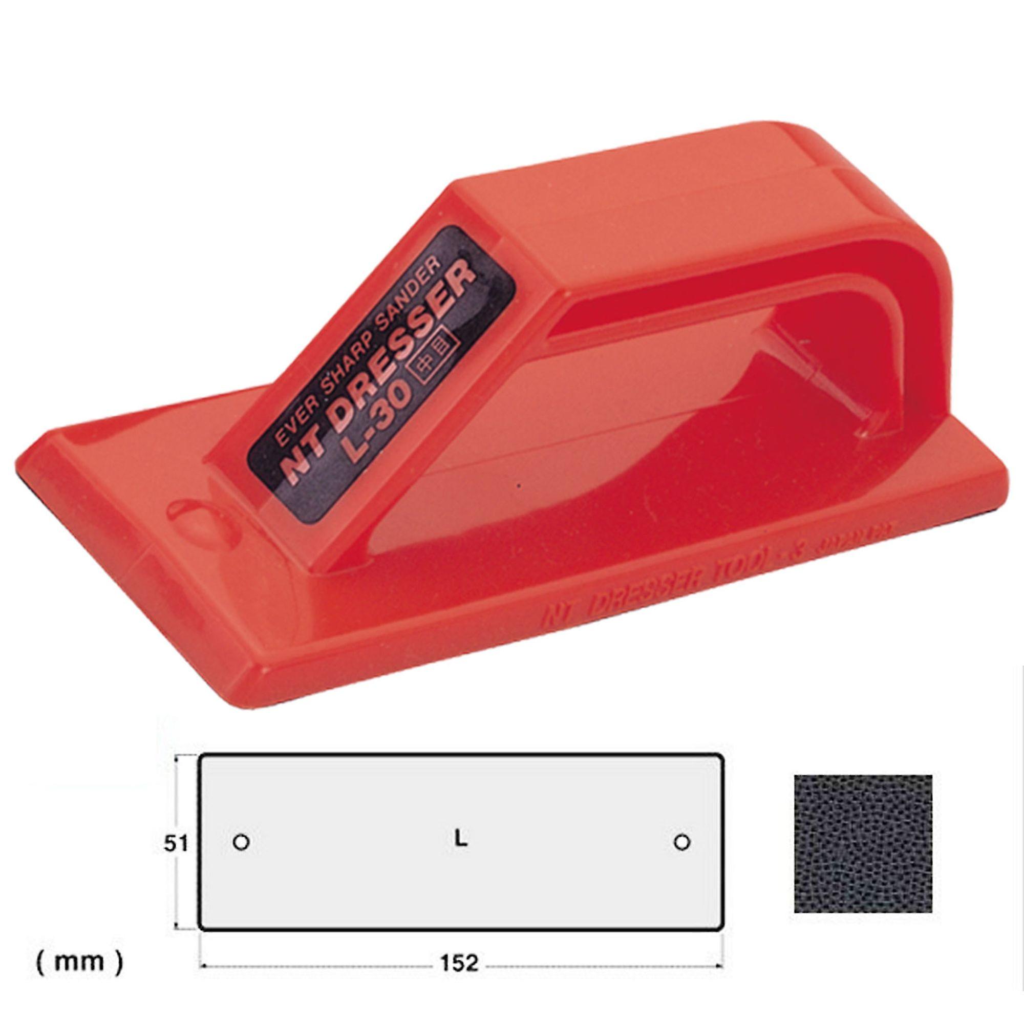 NT Cutter L-30P Medium Grit L-Type Flat Rectangular Abrasive Sander Dresser Sandpaper 51mmx152mm， to Finish Wood and Light Metal Surface