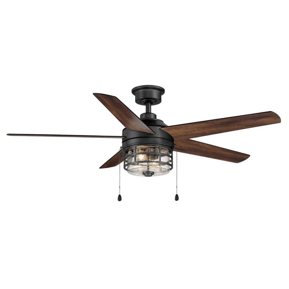 Home Decorators Collection Colbridge 52 in LED IndoorOutdoor Natural Iron Ceiling Fan with Light