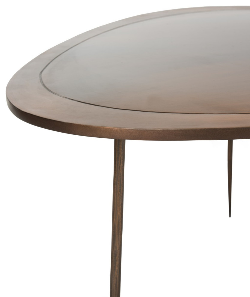 Necia Coffee Table Antique Copper   Midcentury   Coffee Tables   by Peachtree Fine Furniture  Houzz