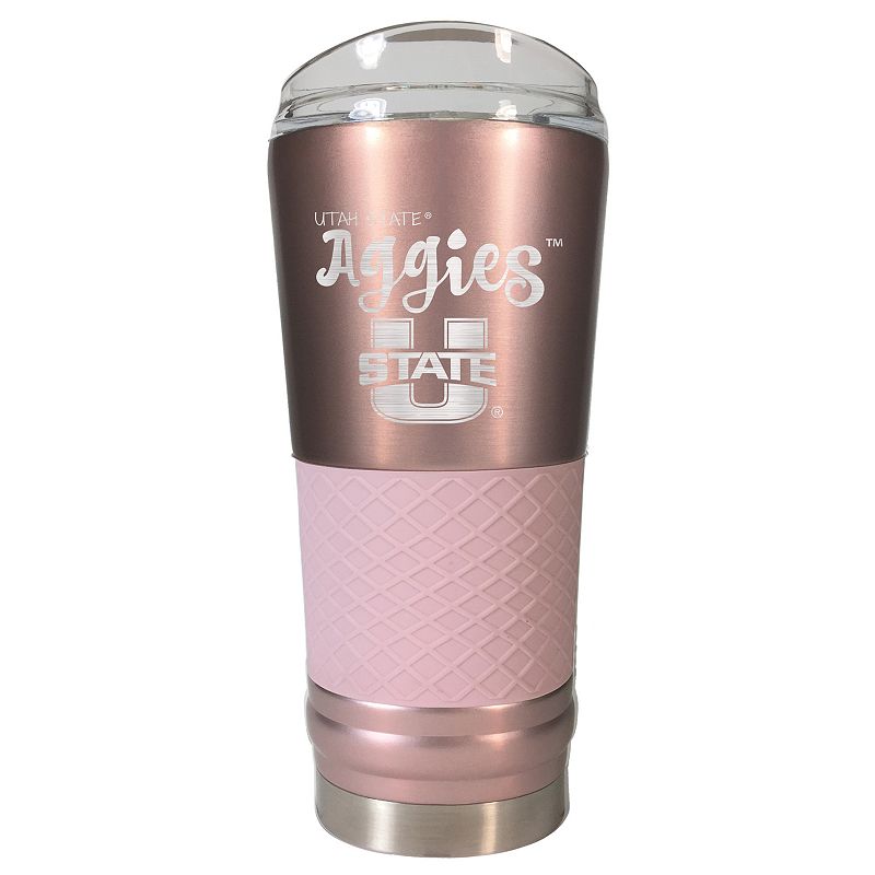 Utah State Aggies 24-Ounce Draft Rose Gold Tumbler