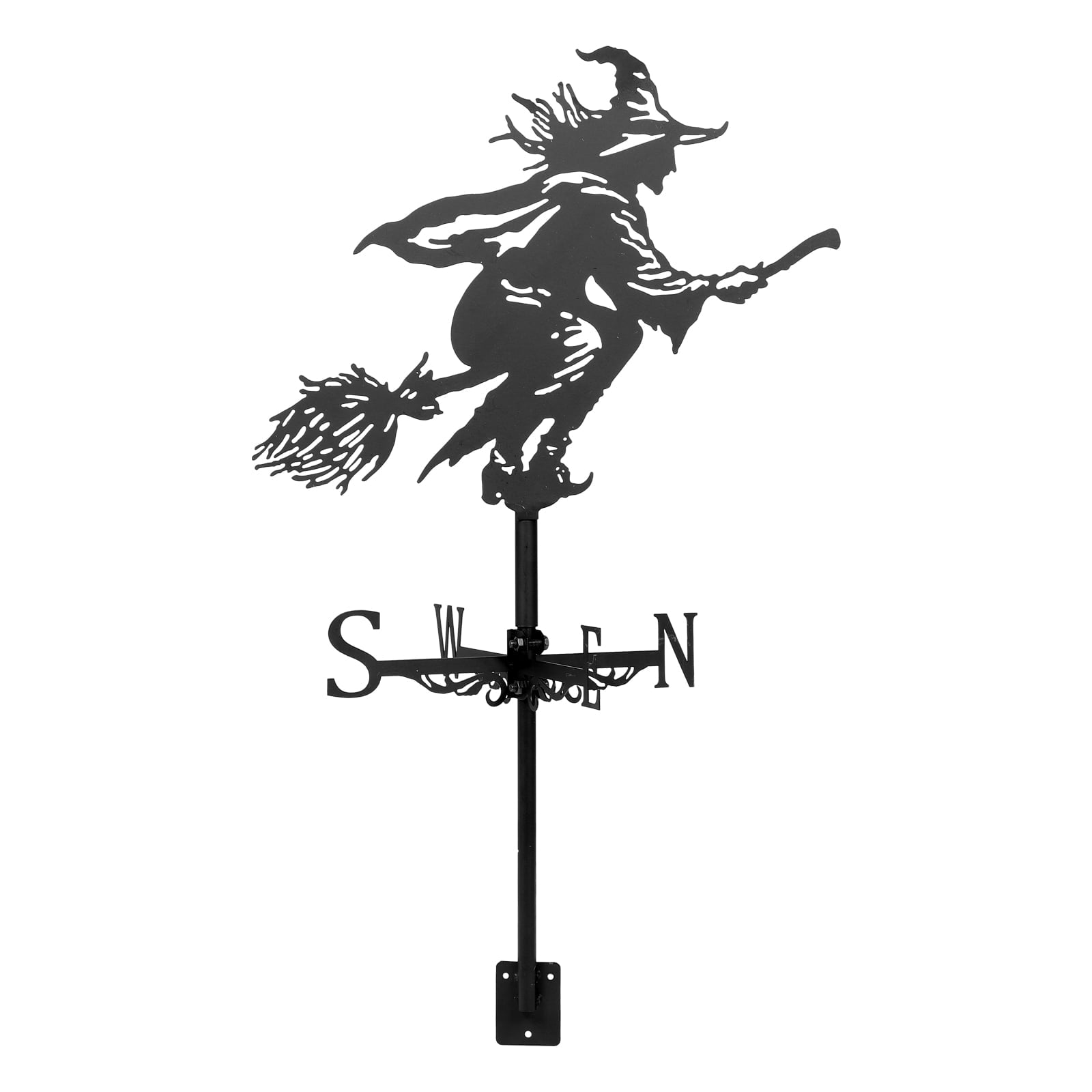 NUOLUX Vane Weather Wind Garden Weathervane Witch Roof Farmhouse Vanes Halloween Decoration Decorative Metal Decor Stake Mount