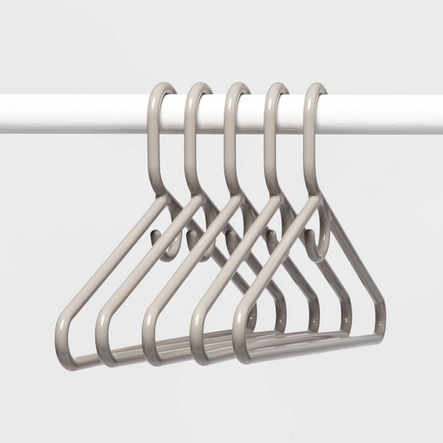 5pk Super Heavy Weight Hangers Gray