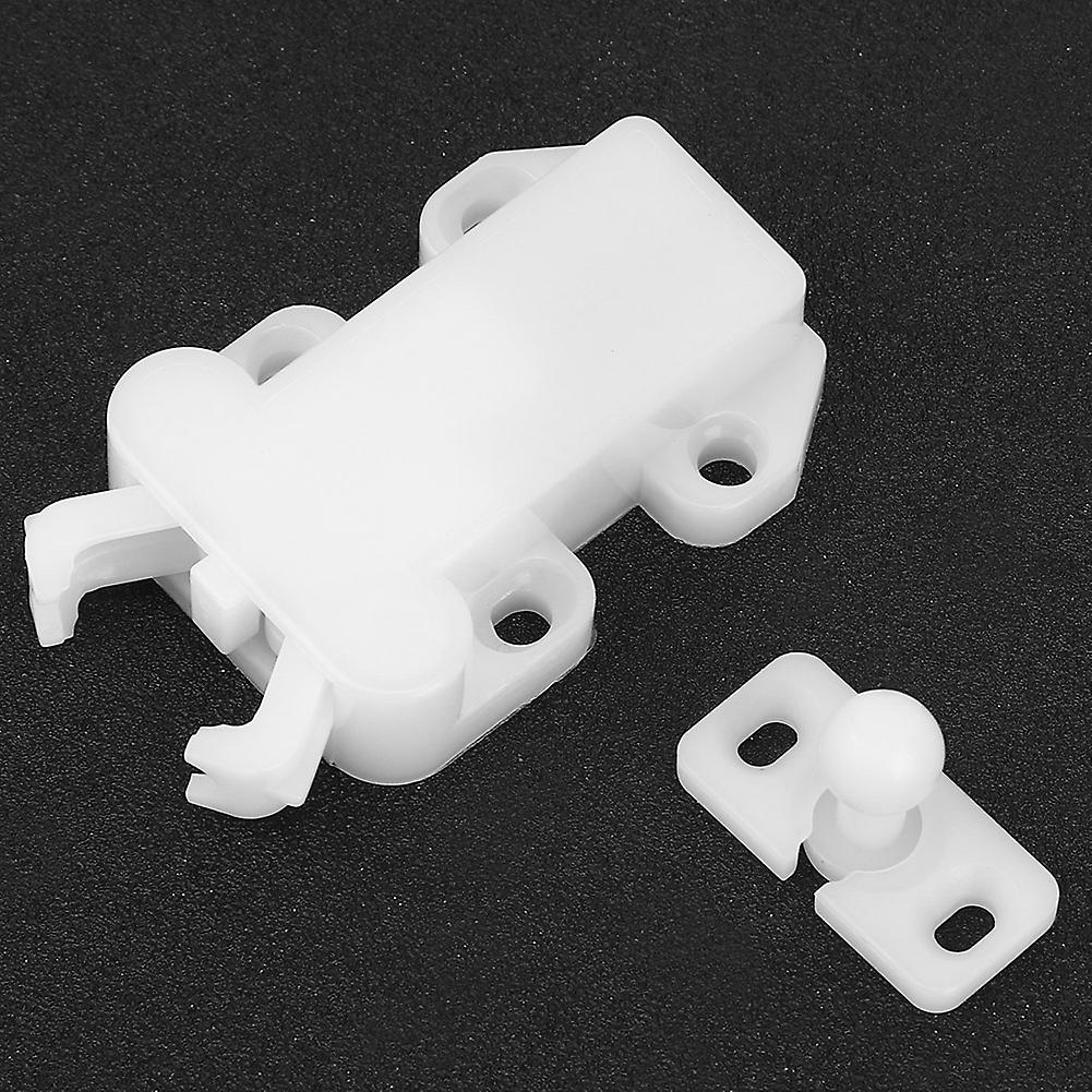 6 Sets Nylon Cabinet Drawer Rebound Self Locking Door Latches Furniture Hardware AccessoriesWhite