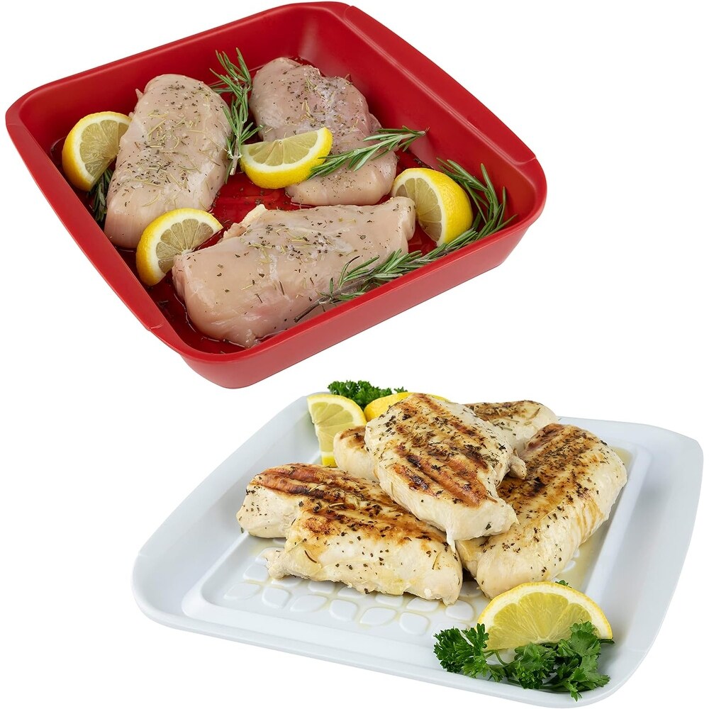 Marinade Tray with Lid   17\