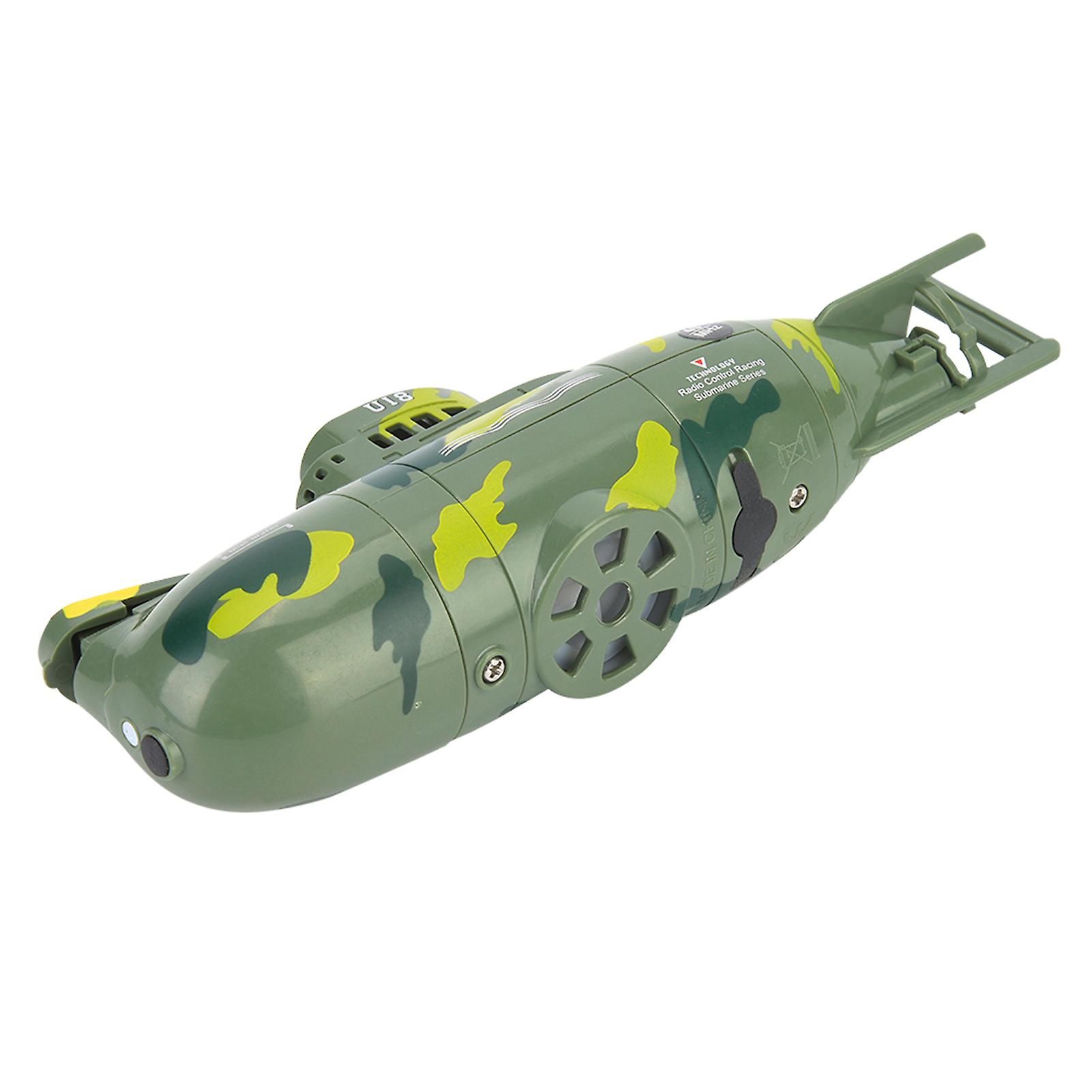 Mini Simulation Military Remote Control 6 Channel Submarine Toy Model (green)