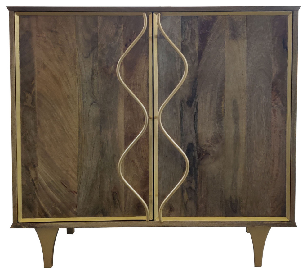 Wentworth 2 Door Mango Wood Cabinet   Contemporary   Accent Chests And Cabinets   by Crestview Collection  Houzz