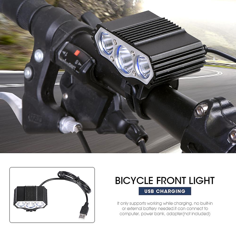 3600lm Usb Led Bike Bicycle Headlight Front Lamp For Outdoor Night Riding Cycling