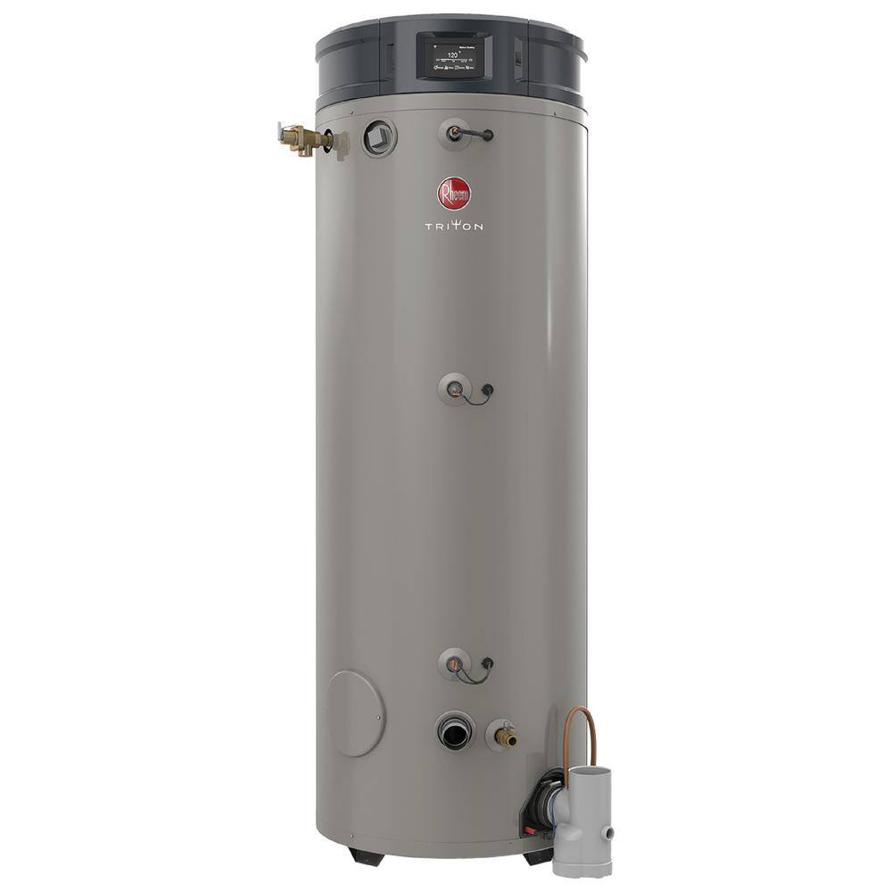 Rheem Commercial Triton Heavy Duty High Efficiency 80 Gal. 200K BTU ULN Natural Gas Power Direct Vent Tank Water Heater GHE80SU-200