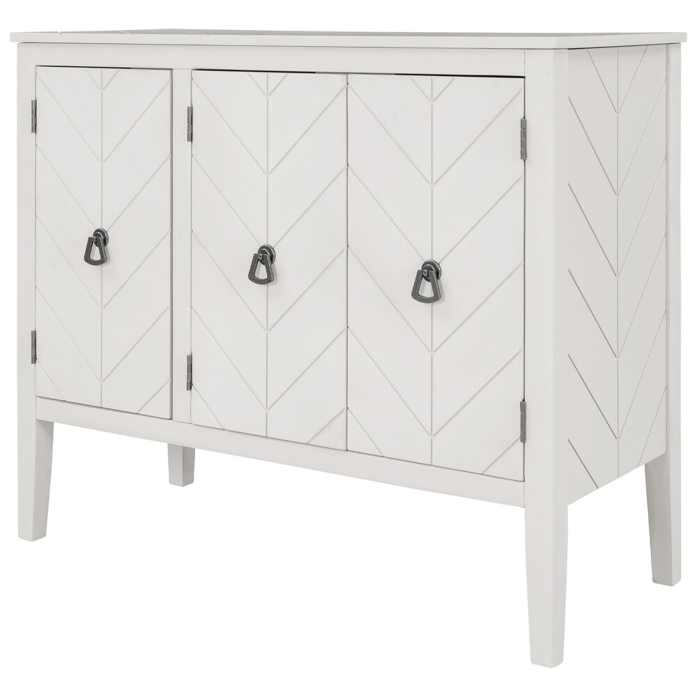 Modern Accent Storage Cabinet Console Table with Adjustable Shelf