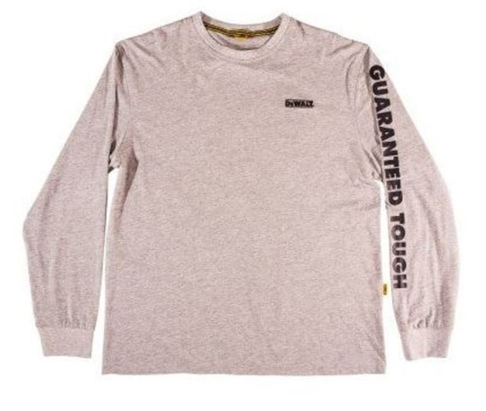 DEWALT Guaranteed Tough Long Sleeve T-Shirt Heather Gray 2X DXWW50017-HEA-XXL from DEWALT