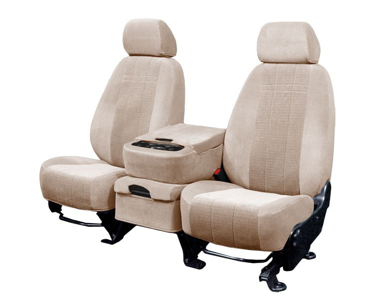 CalTrend Center Velour Seat Covers for 2005-2010 Toyota Sienna - TY198-06RR Beige Premier Insert with Classic Trim