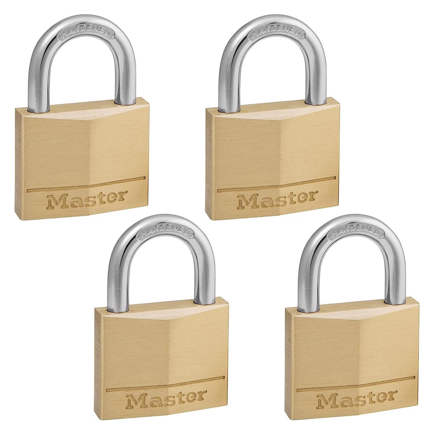 Master Lock 1-9/16 in. W Brass 4-Pin Cylinder Padlock Keyed Alike