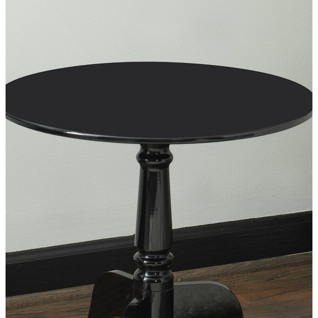 Acrylic Curvy Legs Glam End Table Black Linon