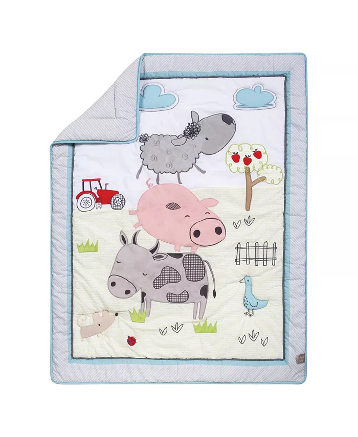 Trend Lab Farm Stack 4 Piece Crib Bedding Set