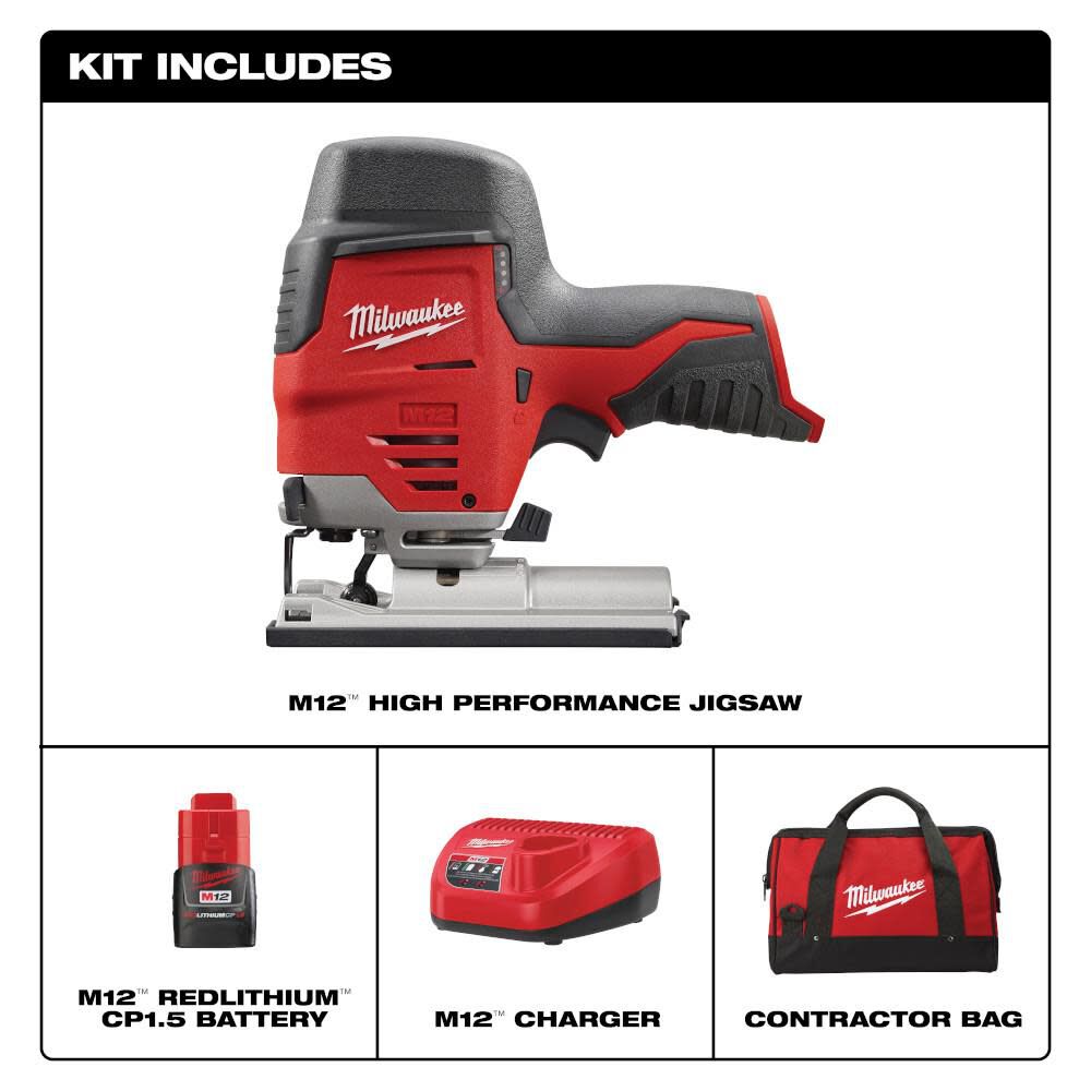 MW M12 Cordless High Performance Jig Saw Kit 2445-21 from MW