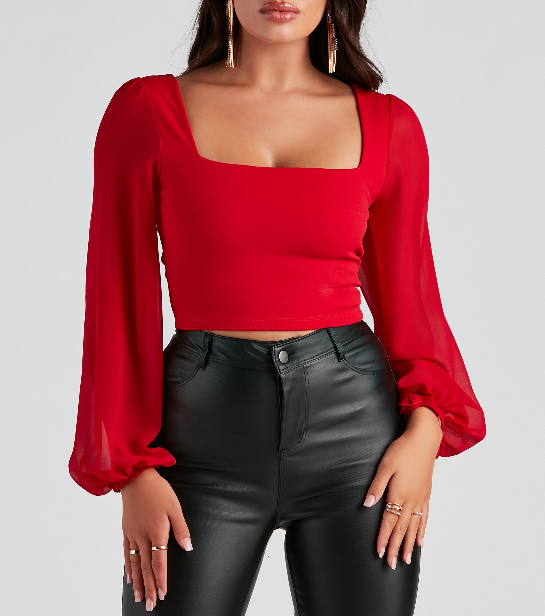 Classy Chic Chiffon Crop Top