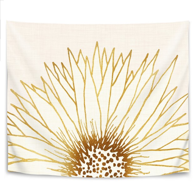 Americanflat Mid Century Minimalist Simple Sunflower By Modern Tropical Wall Tapestry