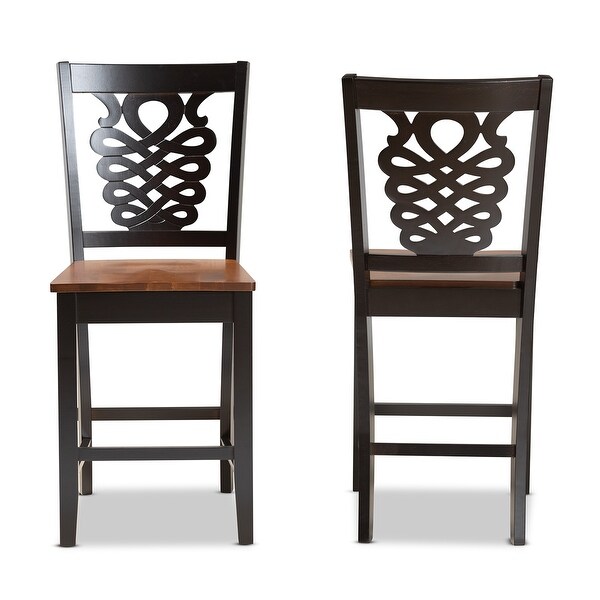 Gervais Modern and Contemporary Transitional 2-Piece Counter Stool Set