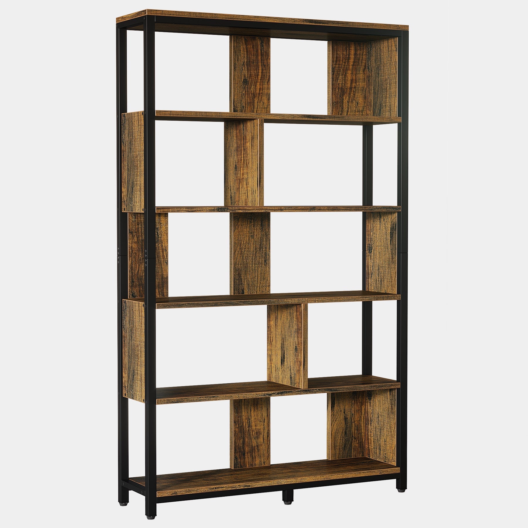 71 Bookshelf, Industrial Bookcase Etagere Display Shelf