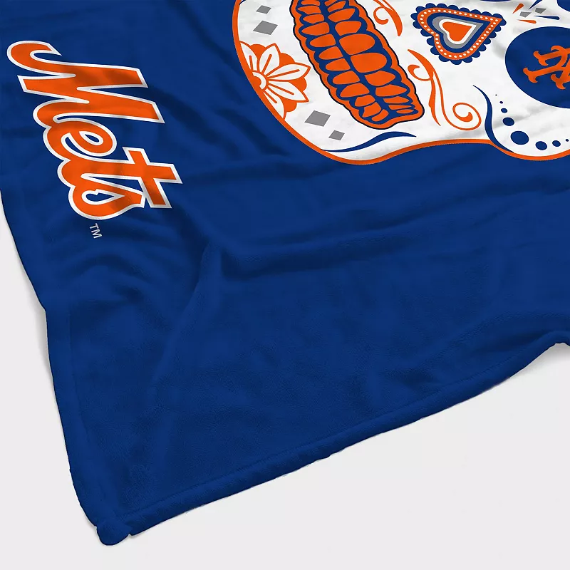 New York Mets 60'' x 70'' Sugar Skull Fleece Blanket