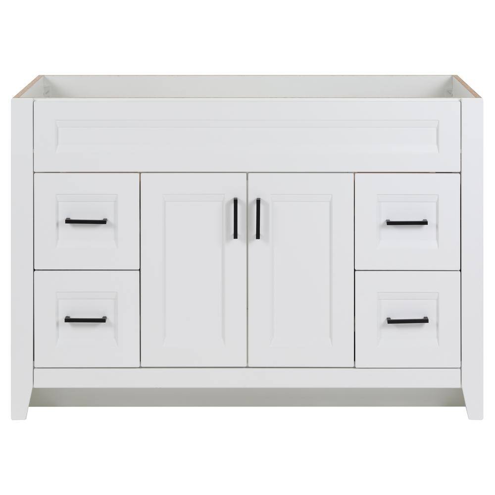 Home Decorators Collection Ridge 48 in. W x 21.6 in. D x 34 in. H Bath Vanity Cabinet without Top in White RG48-WH