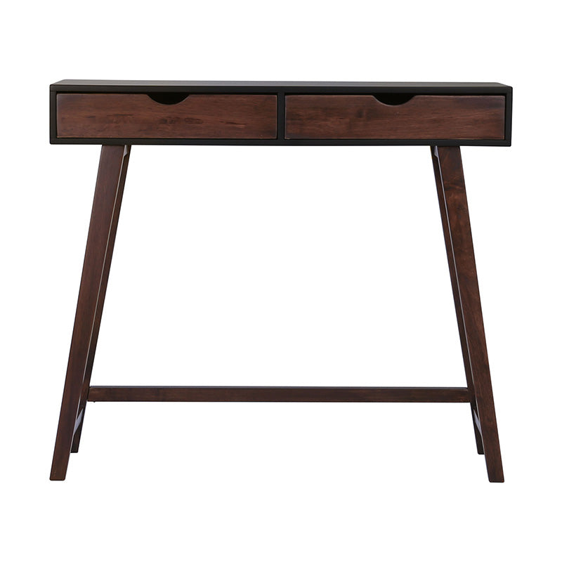 ARSENIO Console Table 90cm - Walnut & Black