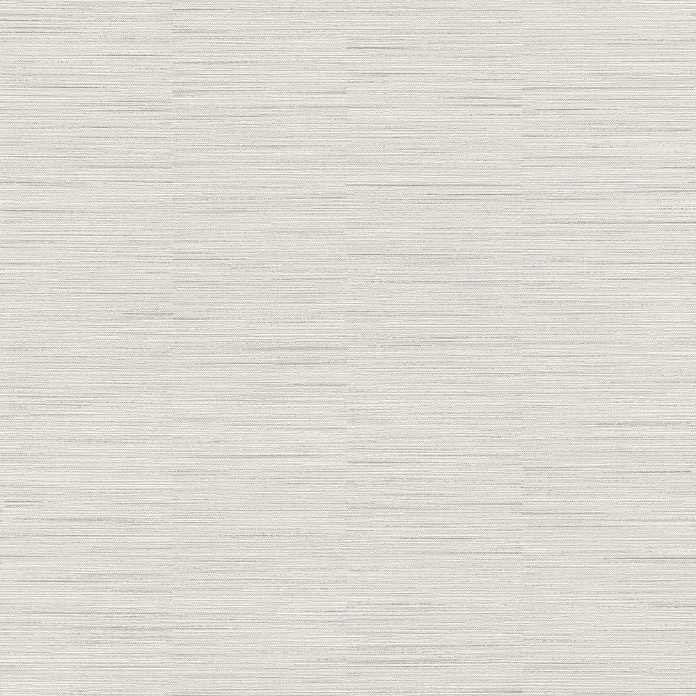 Sample Faux Metallic Grasscloth Wallpaper in Light Grey