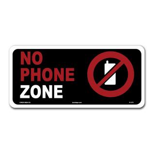 Lynch Sign 9 in. x 3 in. No Phone Zone Sign Printed on More Durable Thicker Longer Lasting Styrene Plastic R-270