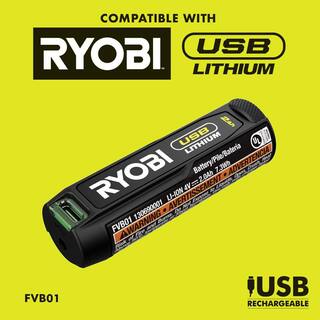 RYOBI 600 Lumens LED USB Lithium Compact Flashlight Kit 3-Mode with Battery and Charging Cable FVL51K