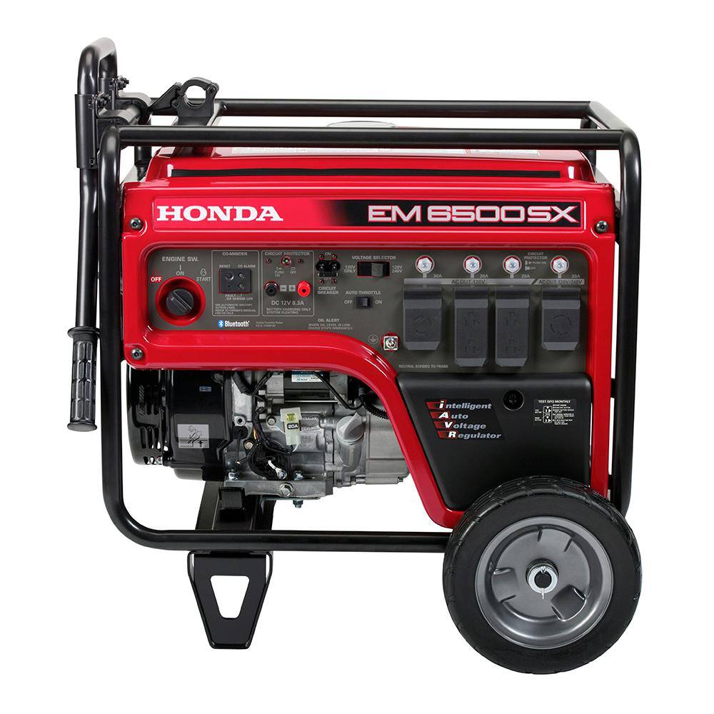 Honda 6500-Watt Electric Start Standby Gas Generator 120240-Volt Single Ph with Bluetooth and 10 Circuit Auto Transfer Switch HP2S-EM6500