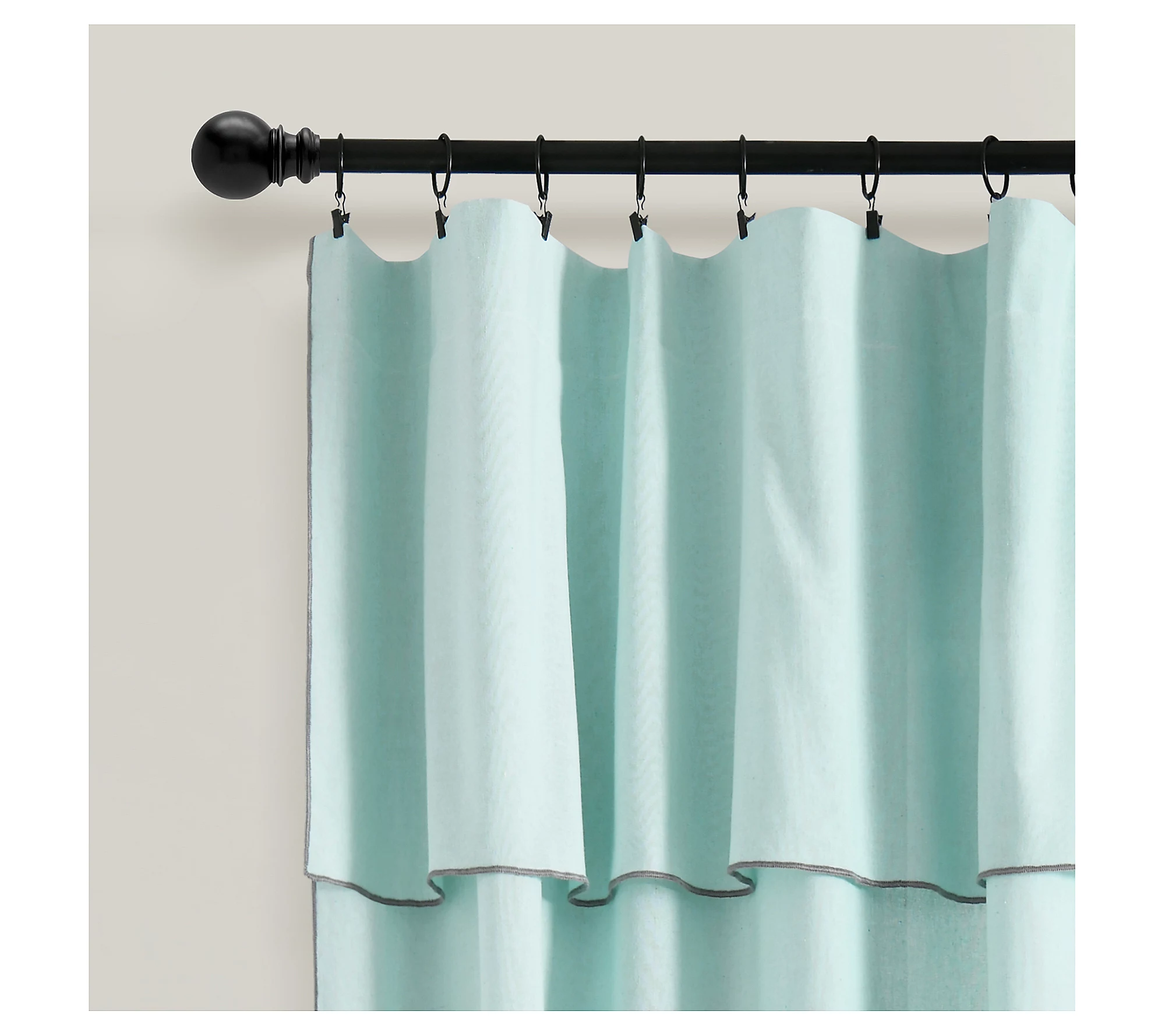 Modern Faux Embroidered Window Curtain 52X84 byLush Decor