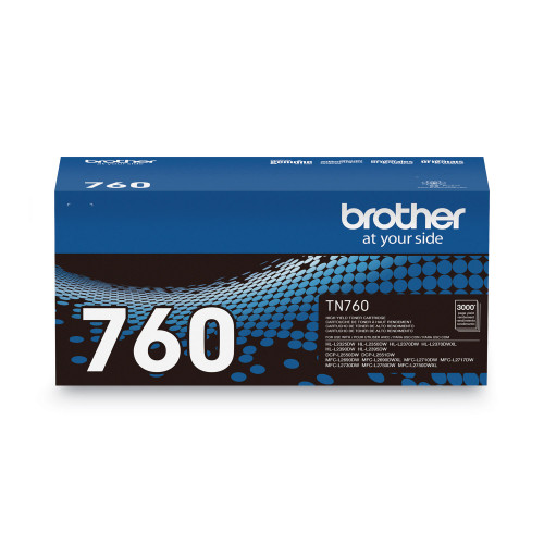 Brother TN760 High-Yield Toner， 3，000 Page-Yield， Black