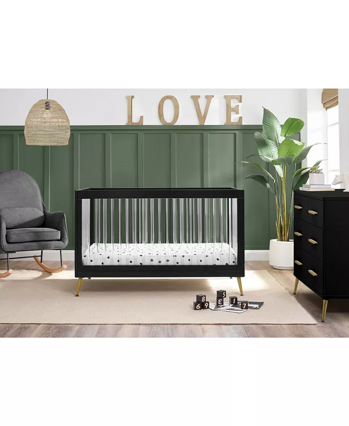 Delta Children Sloane 4-In-1 Acrylic Convertible Crib - Includes Conversion Rails