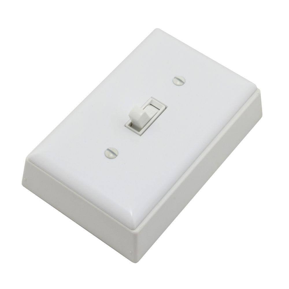 Legrand Wiremold Non-Metallic PVC Raceway 15 Amp Toggle Switch Box Kit with Faceplate and Device Switch White NMW2-S