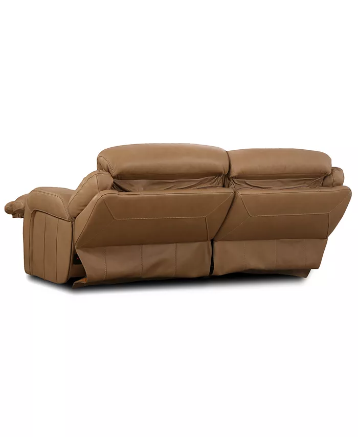 Furniture CLOSEOUT! Daventry 84 2-Pc. Leather Sectional Sofa With 2 Power Recliners Power Headrests And USB Power Outlet