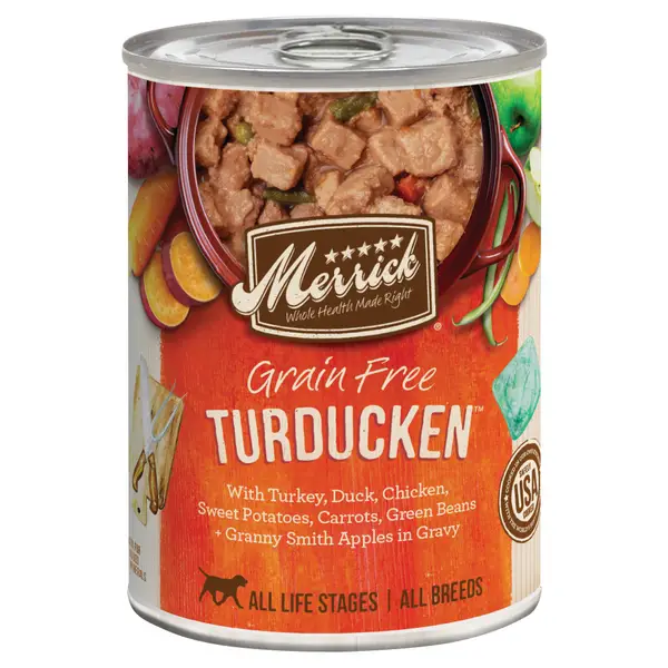 Merrick 12.7 oz Grain Free All Life Stages Turducken Dog Food