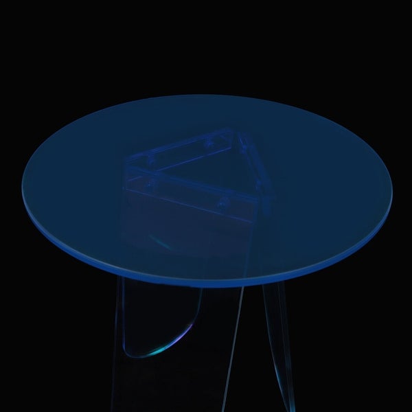 Creative Acrylic Side Tables Round End Table - 17.7