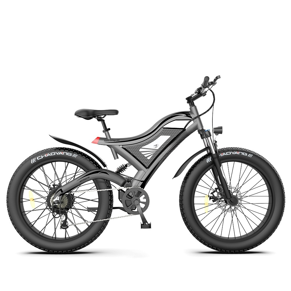 Granway Full Suspension 48V 750W Power Ebike 15Ah Lithium Battery Electric Mountain Bike 26 Inch Fat Tire Electric Bicycle Bike