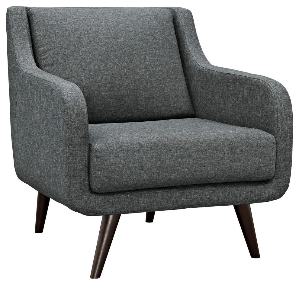 Mila Gray Upholstered Fabric Armchair   Modern   Armchairs And Accent Chairs   by Rustic Home Furniture Deco  Houzz